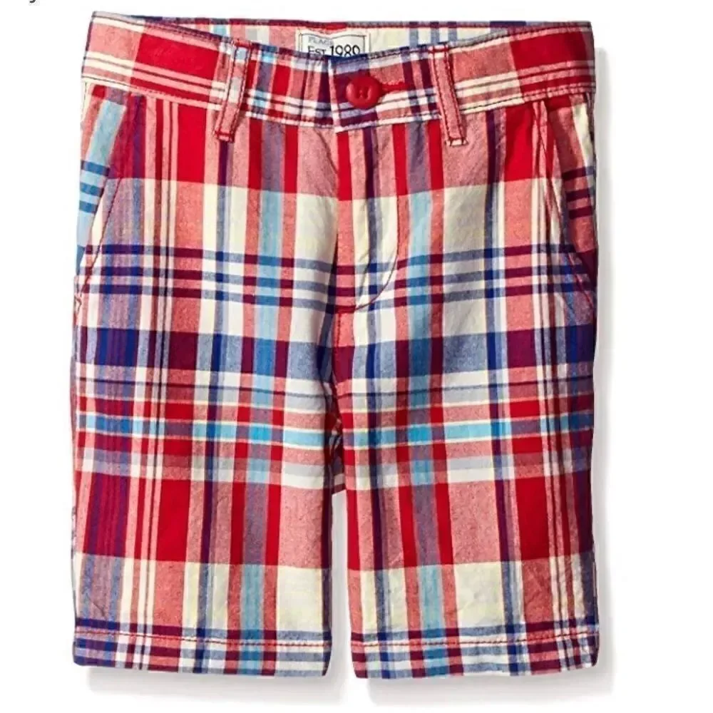The Children's Place Plaid Flat Front Short